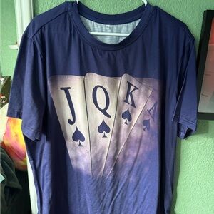 Navy Playing Cards Graphic T-Shirt